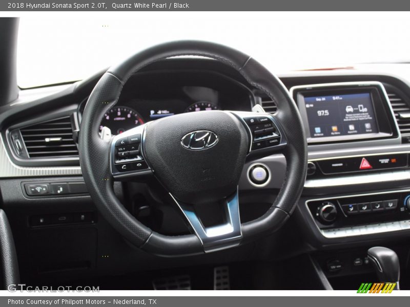 Quartz White Pearl / Black 2018 Hyundai Sonata Sport 2.0T