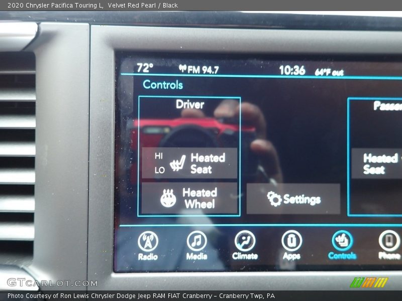 Velvet Red Pearl / Black 2020 Chrysler Pacifica Touring L