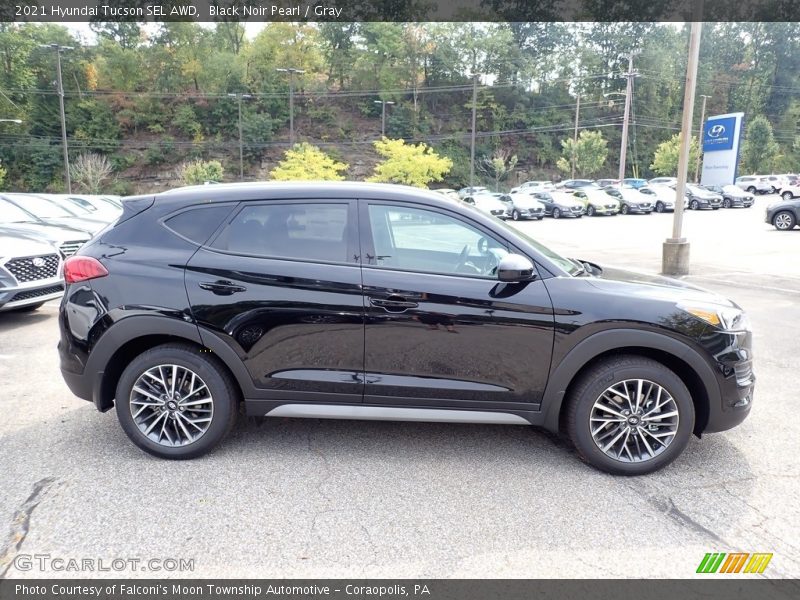 Black Noir Pearl / Gray 2021 Hyundai Tucson SEL AWD