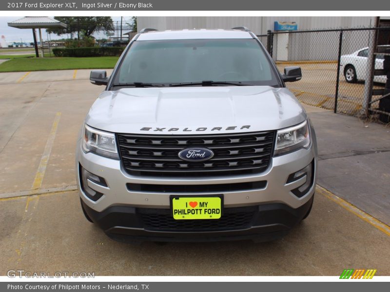 Ingot Silver / Ebony Black 2017 Ford Explorer XLT