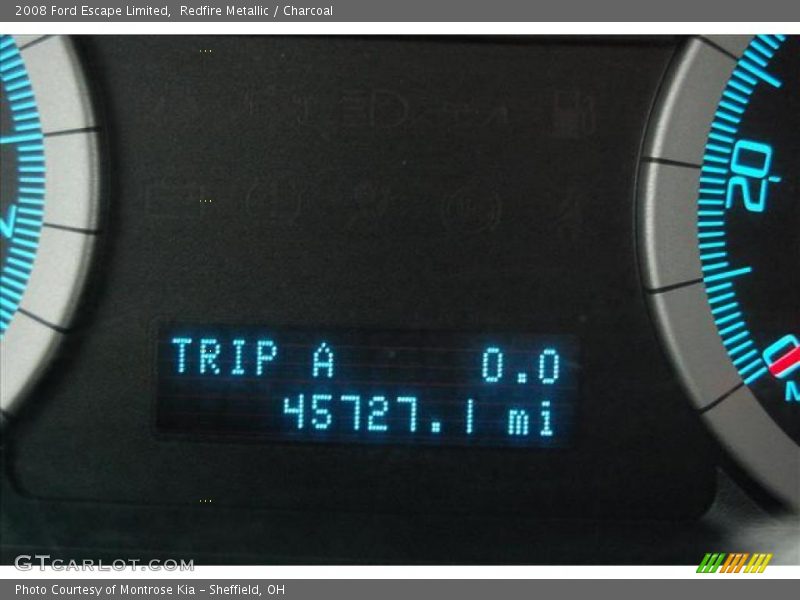 Redfire Metallic / Charcoal 2008 Ford Escape Limited