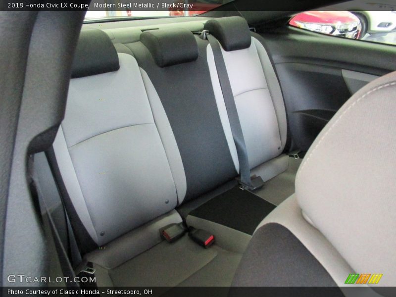 Modern Steel Metallic / Black/Gray 2018 Honda Civic LX Coupe