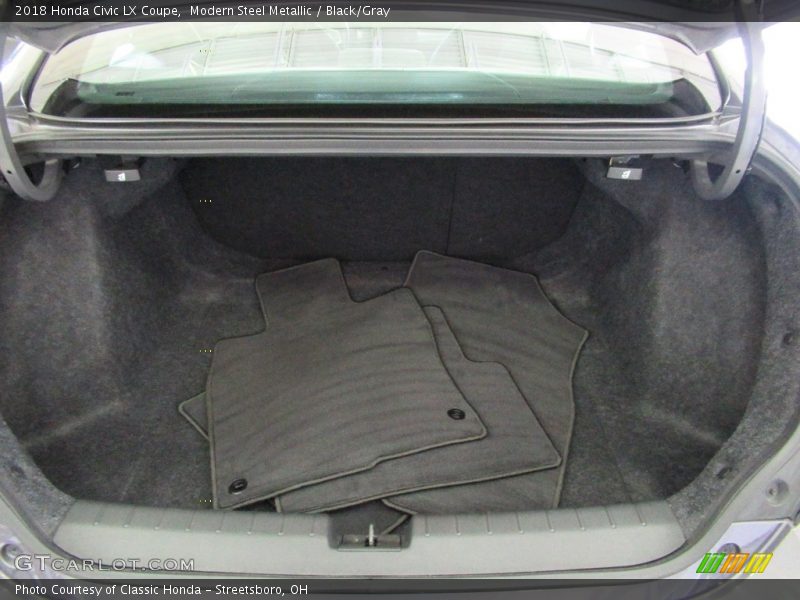 Modern Steel Metallic / Black/Gray 2018 Honda Civic LX Coupe