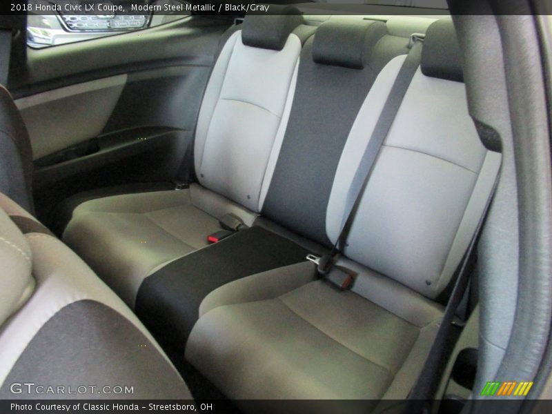Modern Steel Metallic / Black/Gray 2018 Honda Civic LX Coupe