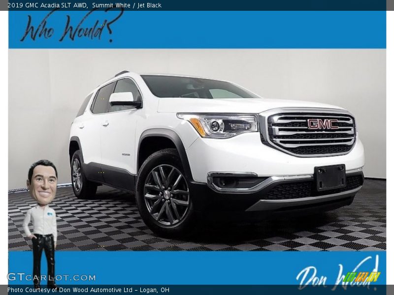 Summit White / Jet Black 2019 GMC Acadia SLT AWD