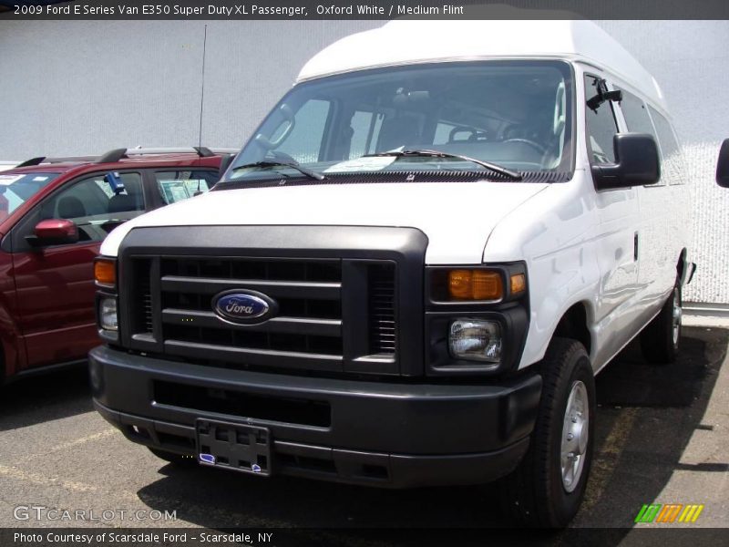 Oxford White / Medium Flint 2009 Ford E Series Van E350 Super Duty XL Passenger
