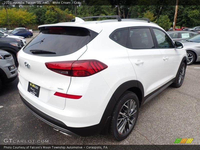 White Cream / Gray 2021 Hyundai Tucson SEL AWD