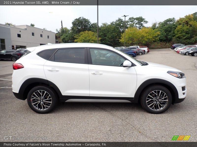 White Cream / Gray 2021 Hyundai Tucson SEL AWD