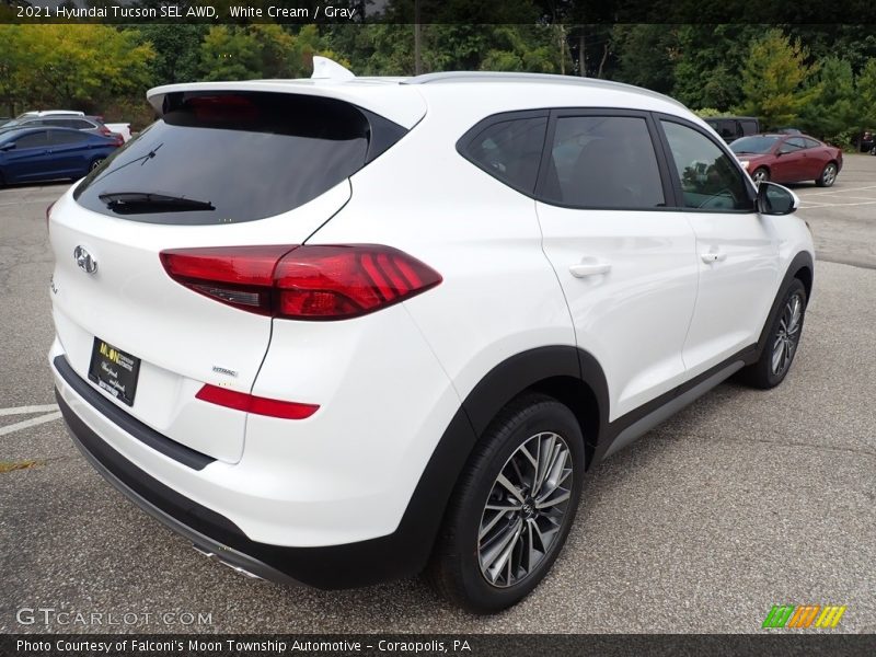 White Cream / Gray 2021 Hyundai Tucson SEL AWD