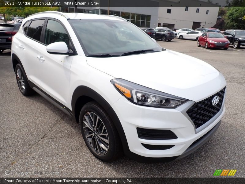 White Cream / Gray 2021 Hyundai Tucson SEL AWD