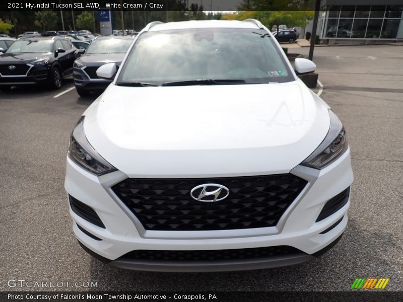 White Cream / Gray 2021 Hyundai Tucson SEL AWD
