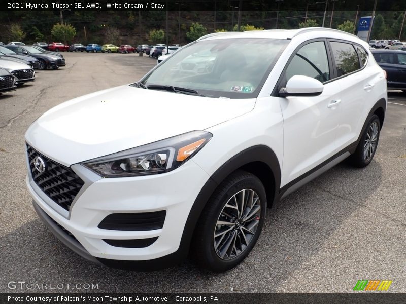 White Cream / Gray 2021 Hyundai Tucson SEL AWD