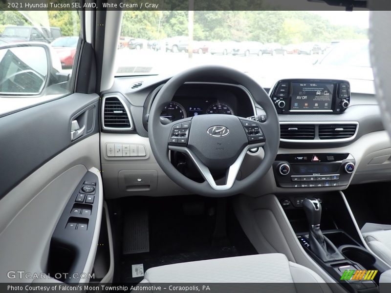 White Cream / Gray 2021 Hyundai Tucson SEL AWD