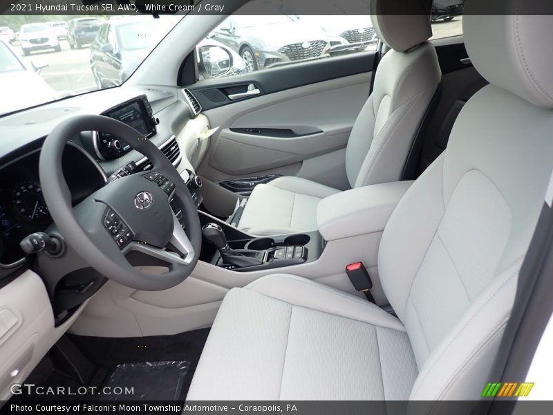 White Cream / Gray 2021 Hyundai Tucson SEL AWD