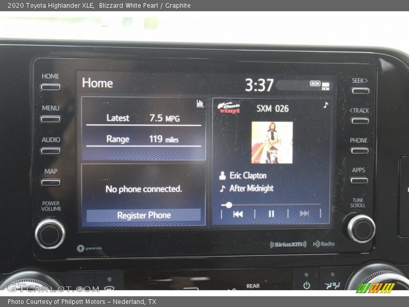 Blizzard White Pearl / Graphite 2020 Toyota Highlander XLE
