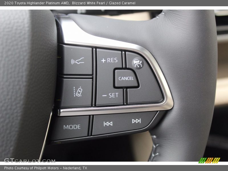 Blizzard White Pearl / Glazed Caramel 2020 Toyota Highlander Platinum AWD