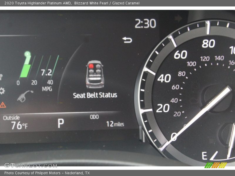 Blizzard White Pearl / Glazed Caramel 2020 Toyota Highlander Platinum AWD