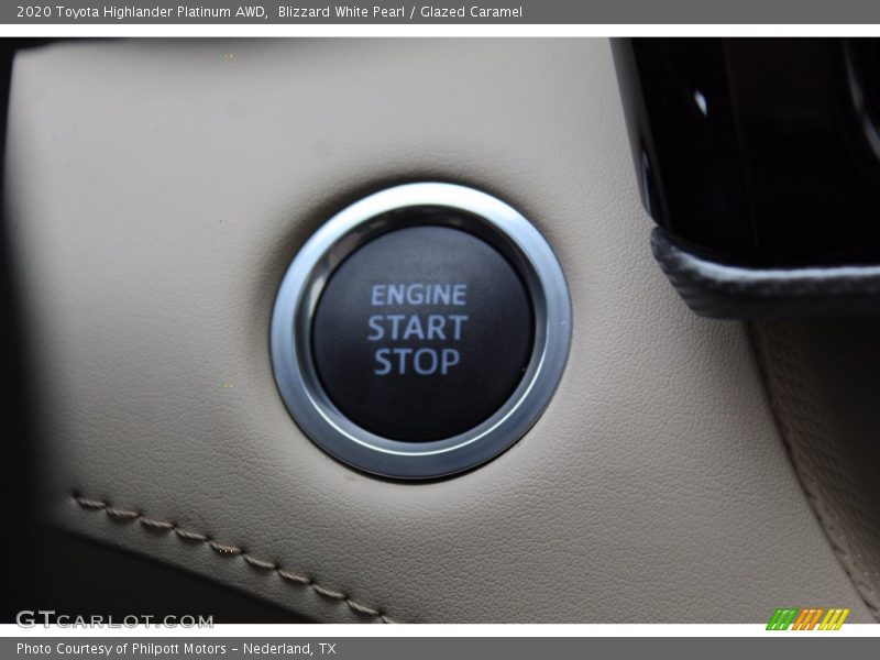 Blizzard White Pearl / Glazed Caramel 2020 Toyota Highlander Platinum AWD