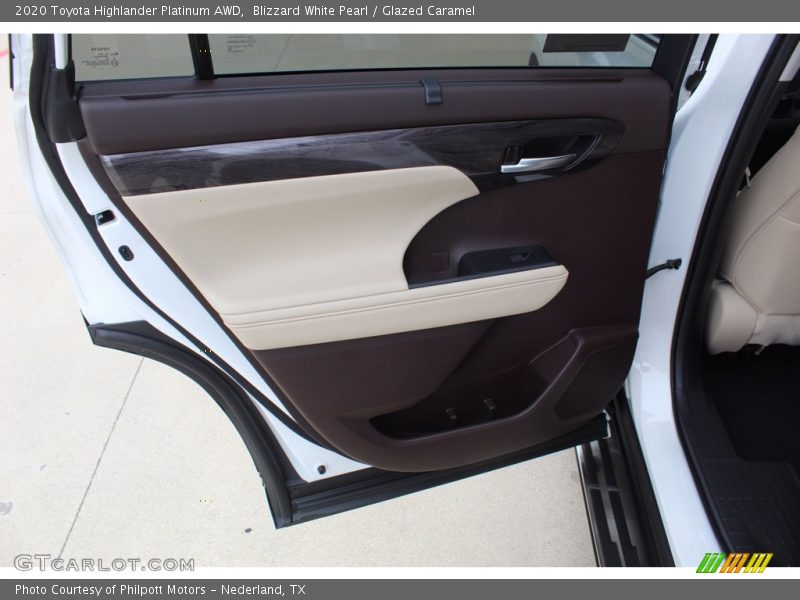 Blizzard White Pearl / Glazed Caramel 2020 Toyota Highlander Platinum AWD