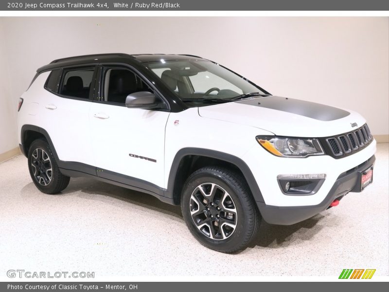 White / Ruby Red/Black 2020 Jeep Compass Trailhawk 4x4