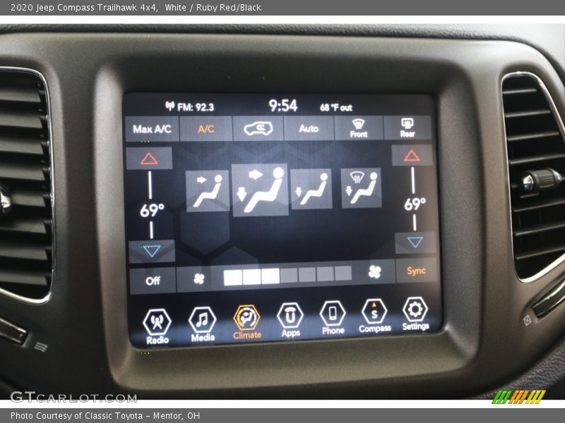 White / Ruby Red/Black 2020 Jeep Compass Trailhawk 4x4