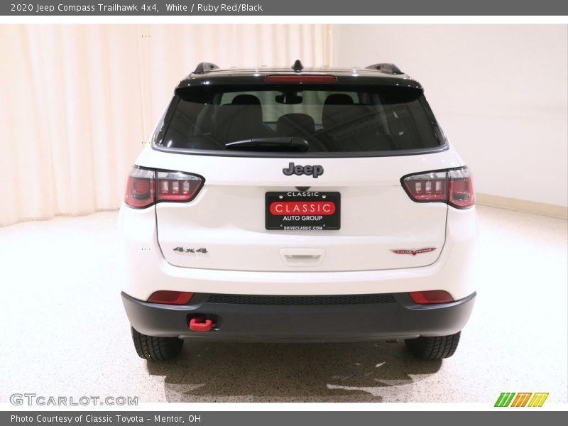 White / Ruby Red/Black 2020 Jeep Compass Trailhawk 4x4