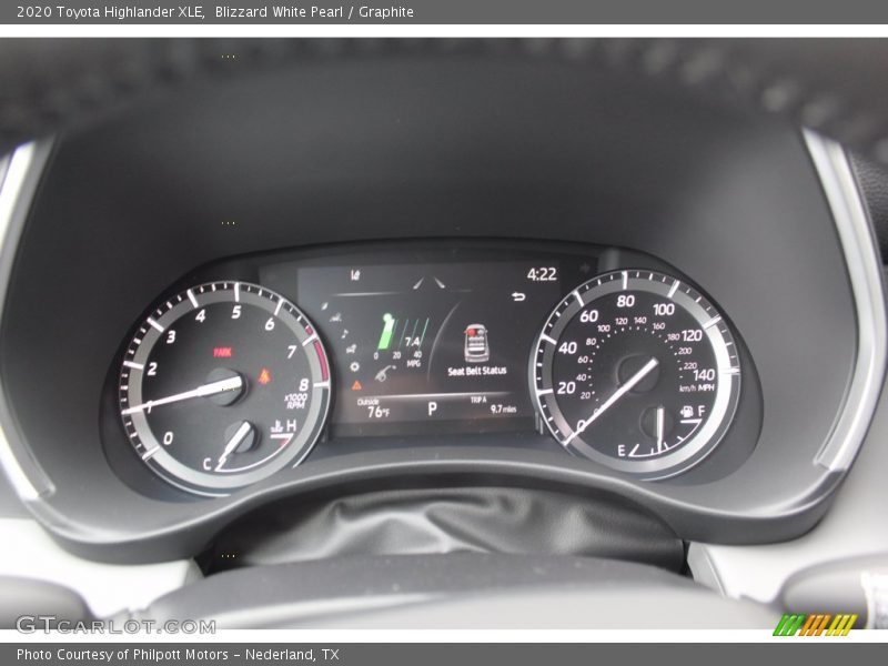 Blizzard White Pearl / Graphite 2020 Toyota Highlander XLE