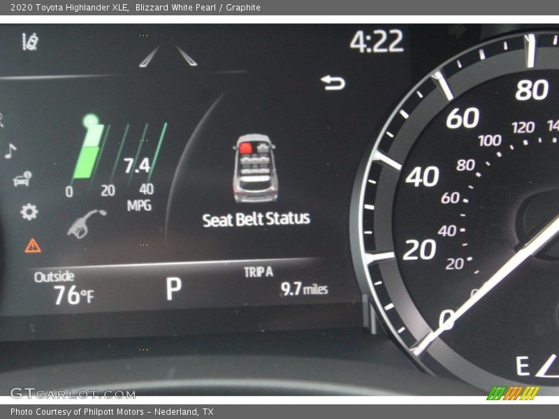 Blizzard White Pearl / Graphite 2020 Toyota Highlander XLE