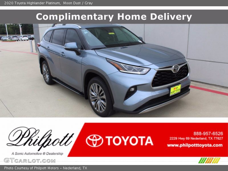 Moon Dust / Gray 2020 Toyota Highlander Platinum