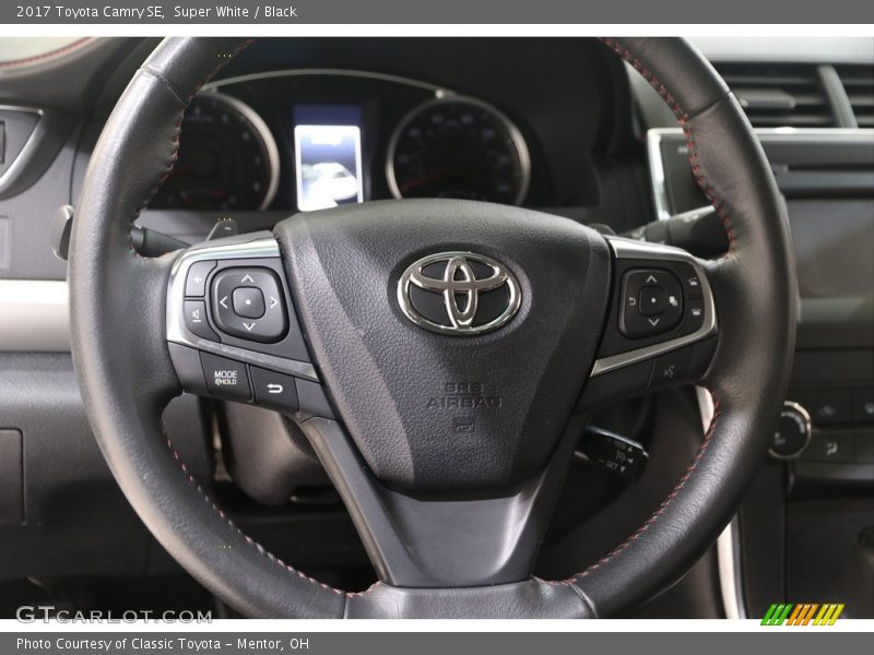 Super White / Black 2017 Toyota Camry SE