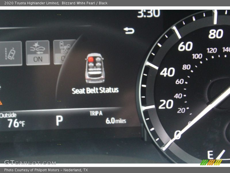 Blizzard White Pearl / Black 2020 Toyota Highlander Limited