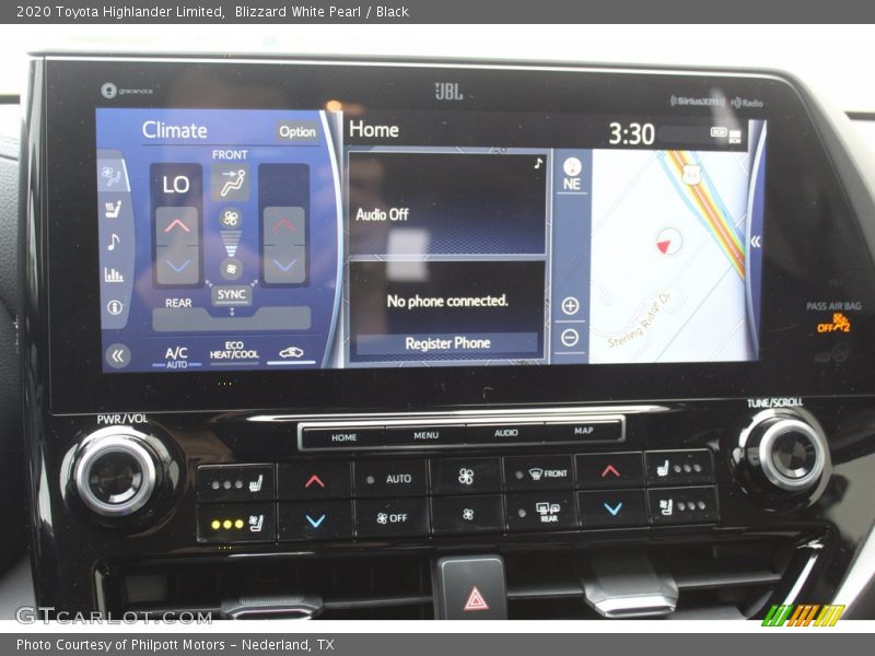 Blizzard White Pearl / Black 2020 Toyota Highlander Limited