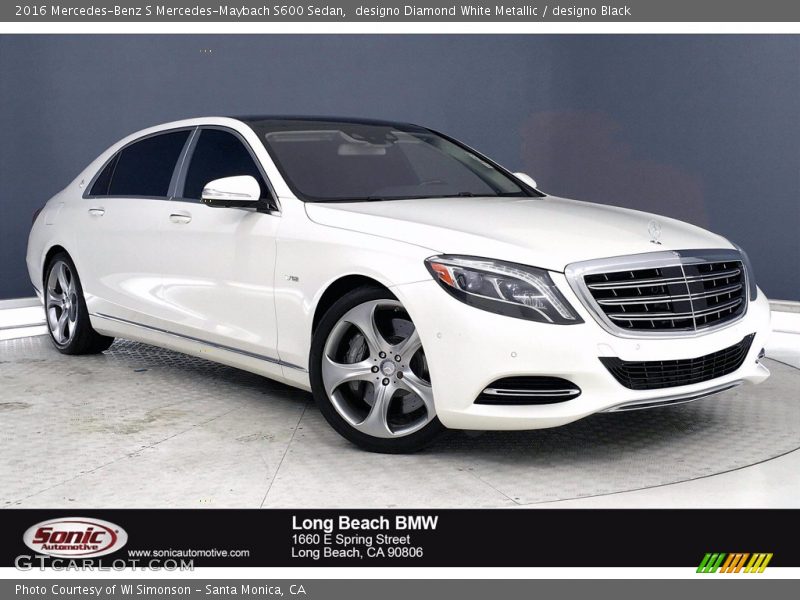 designo Diamond White Metallic / designo Black 2016 Mercedes-Benz S Mercedes-Maybach S600 Sedan