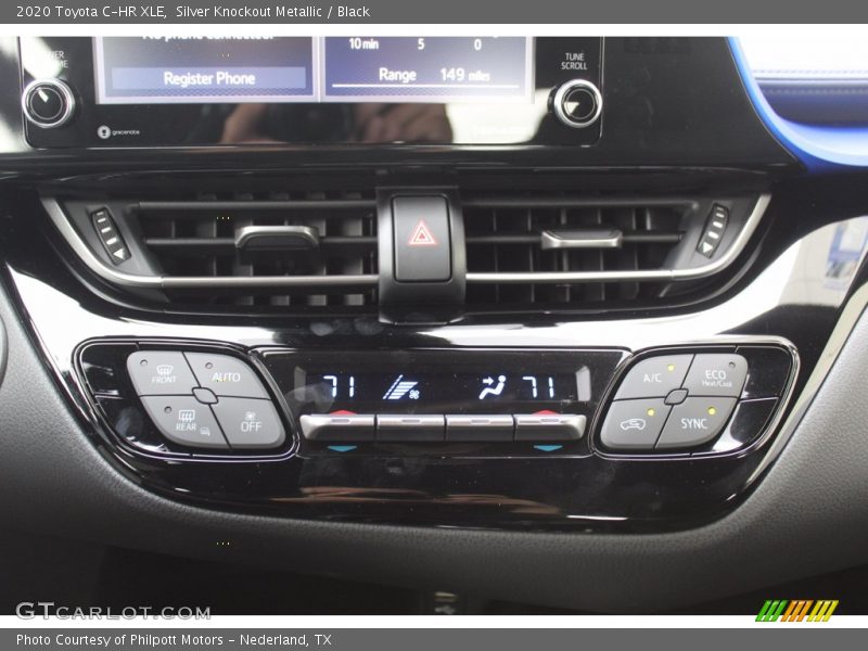 Silver Knockout Metallic / Black 2020 Toyota C-HR XLE