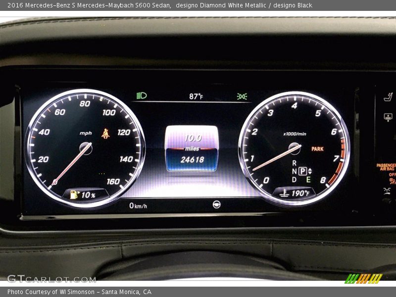  2016 S Mercedes-Maybach S600 Sedan Mercedes-Maybach S600 Sedan Gauges