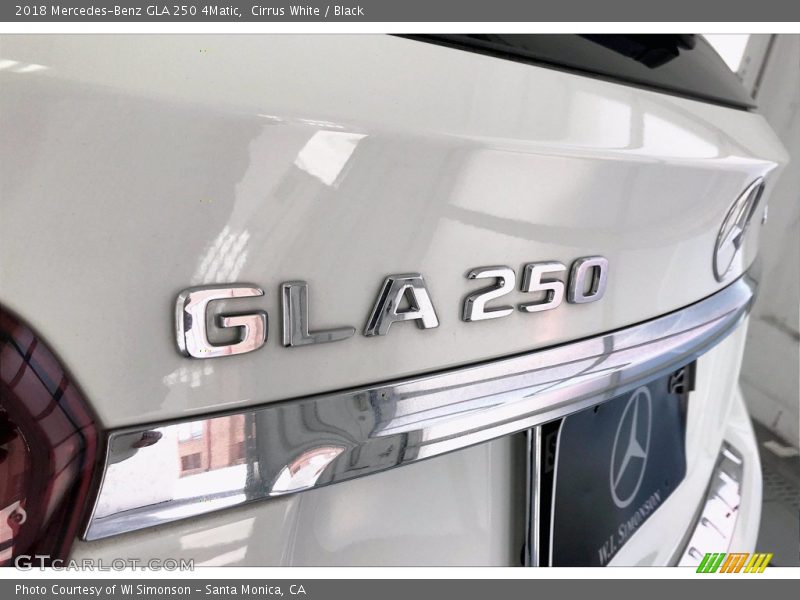 Cirrus White / Black 2018 Mercedes-Benz GLA 250 4Matic