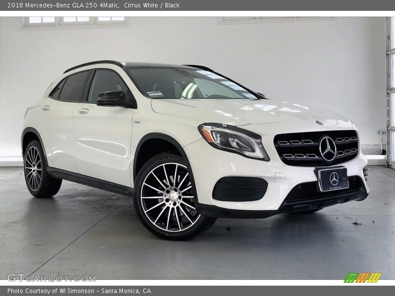 Cirrus White / Black 2018 Mercedes-Benz GLA 250 4Matic
