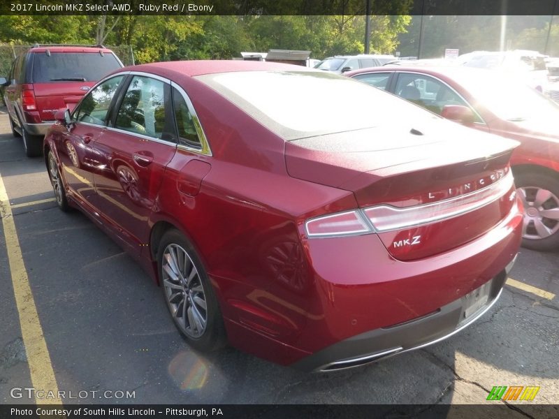 Ruby Red / Ebony 2017 Lincoln MKZ Select AWD