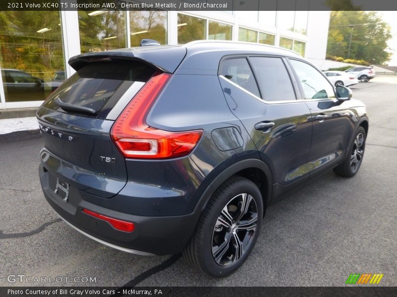 Denim Blue Metallic / Blond/Charcoal 2021 Volvo XC40 T5 Inscription AWD