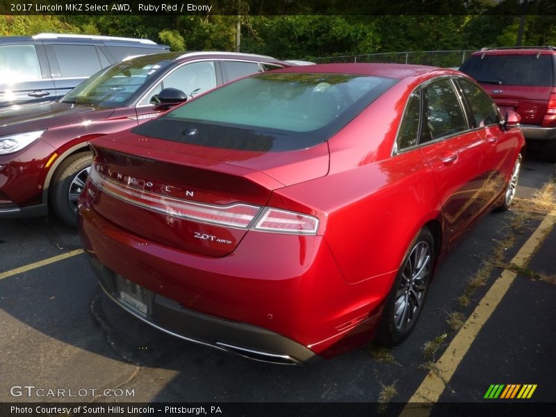 Ruby Red / Ebony 2017 Lincoln MKZ Select AWD