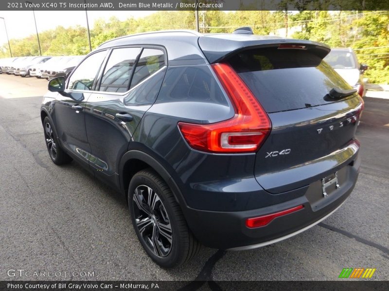 Denim Blue Metallic / Blond/Charcoal 2021 Volvo XC40 T5 Inscription AWD