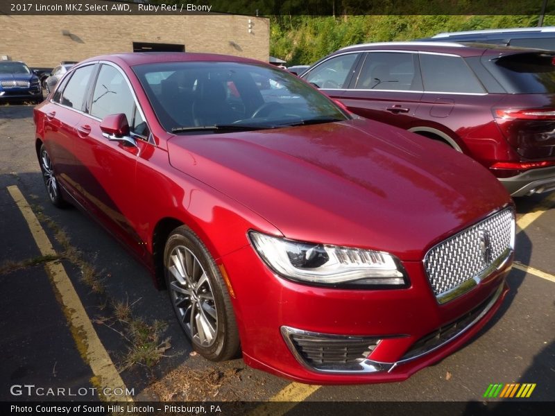 Ruby Red / Ebony 2017 Lincoln MKZ Select AWD