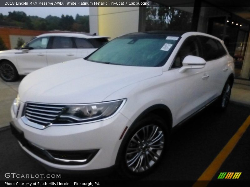 White Platinum Metallic Tri-Coat / Cappuccino 2018 Lincoln MKX Reserve AWD