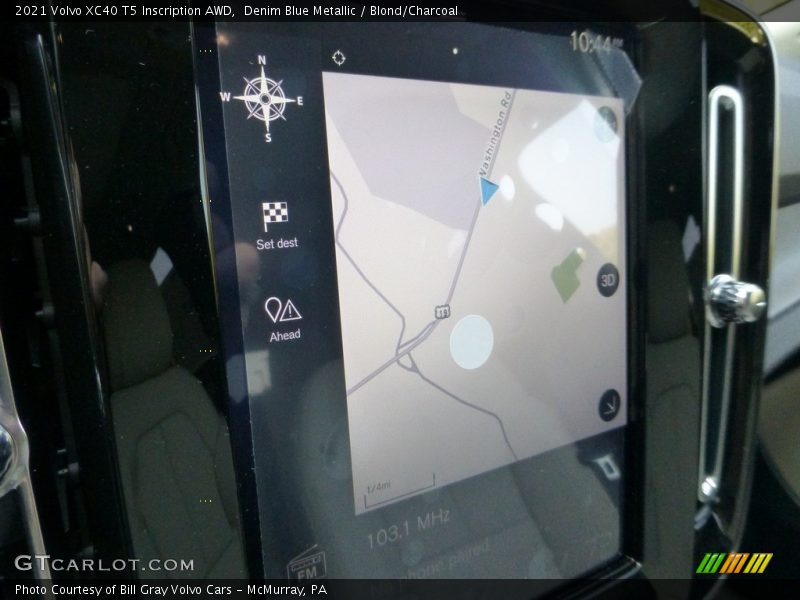 Denim Blue Metallic / Blond/Charcoal 2021 Volvo XC40 T5 Inscription AWD