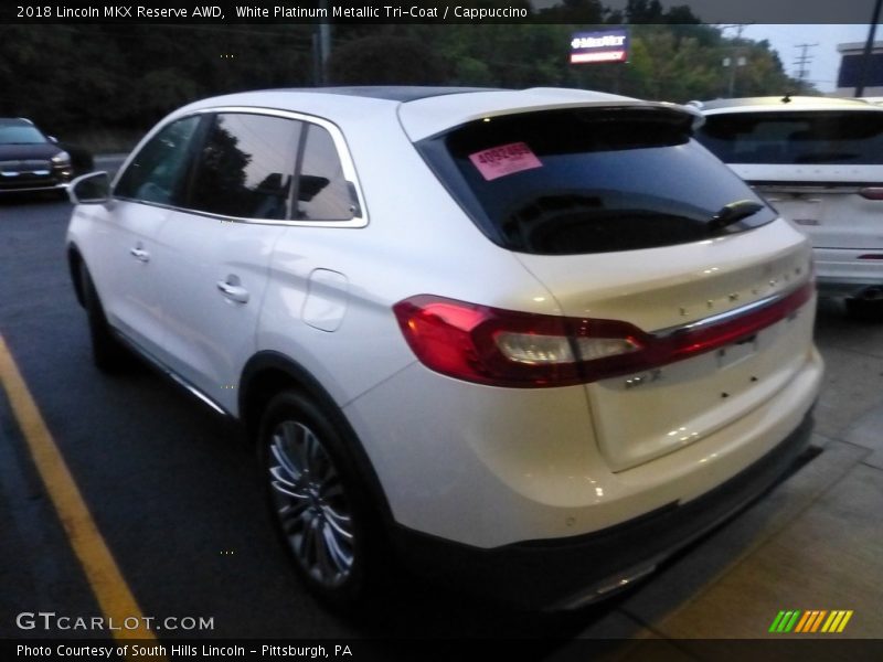 White Platinum Metallic Tri-Coat / Cappuccino 2018 Lincoln MKX Reserve AWD