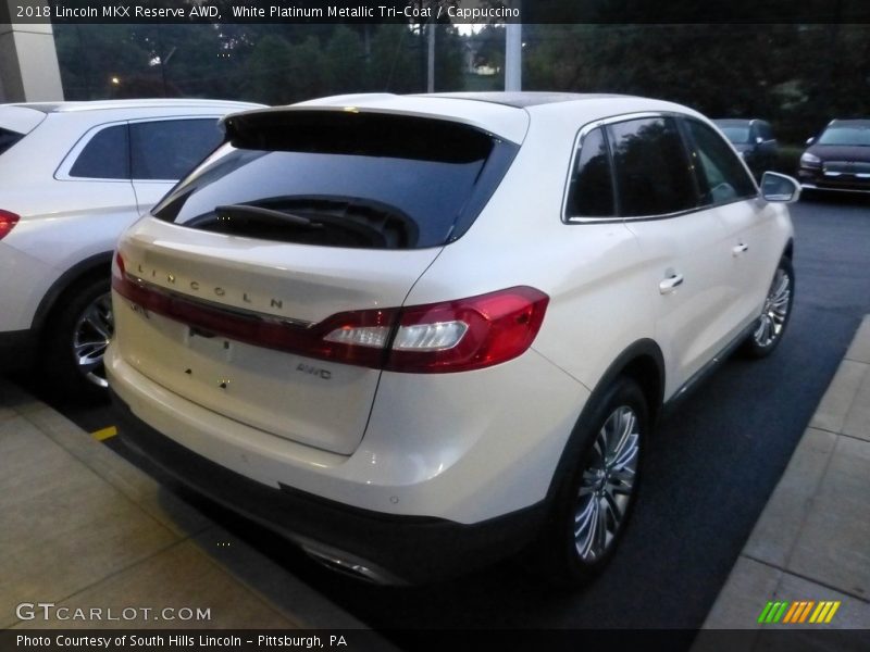 White Platinum Metallic Tri-Coat / Cappuccino 2018 Lincoln MKX Reserve AWD