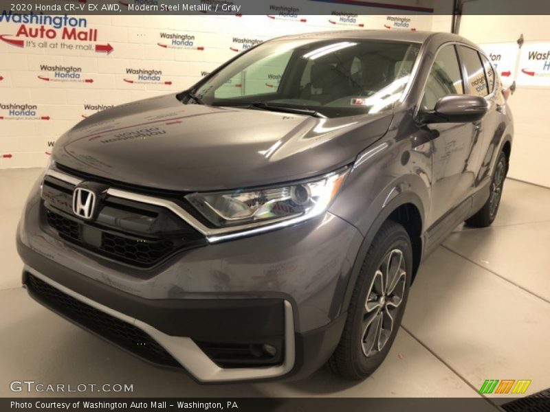 Modern Steel Metallic / Gray 2020 Honda CR-V EX AWD