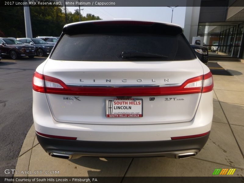 White Platinum / Cappuccino 2017 Lincoln MKX Reserve AWD