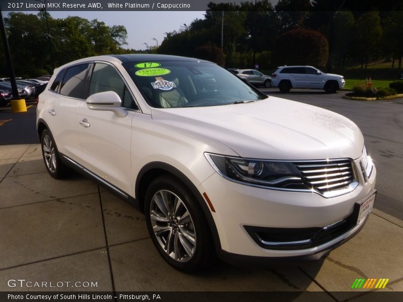 White Platinum / Cappuccino 2017 Lincoln MKX Reserve AWD