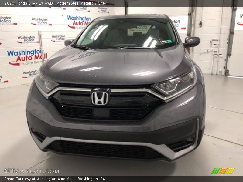 Modern Steel Metallic / Gray 2020 Honda CR-V EX AWD